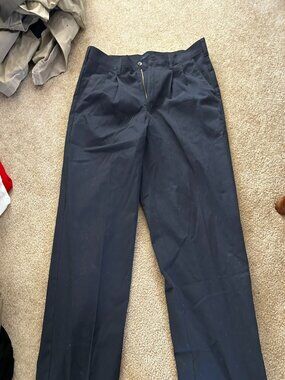 Men's Navy Blue Dress Pants Basic Editions 36x32